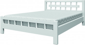 Кровать Натали-5 из массива сосны 1400*2000 Белый античный в Оби - ob.mebel54.com | фото