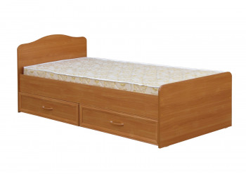 Кровать одинарная с ящиками 800-1 без матраса (круглые спинки) Вишня Оксфорд в Оби - ob.mebel54.com | фото