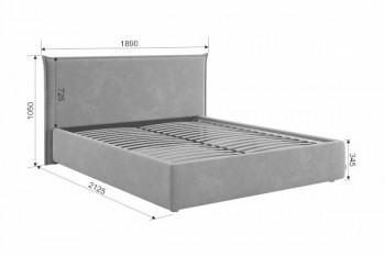 Кровать с подъемным механизмом Лада 160х200 см (графит (велюр)) в Оби - ob.mebel54.com | фото