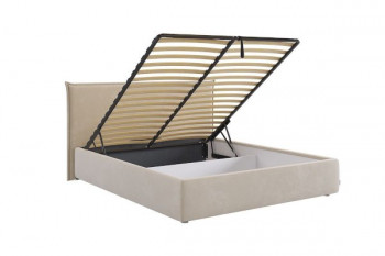 Кровать с подъемным механизмом Лада 160х200 см (графит (велюр)) в Оби - ob.mebel54.com | фото