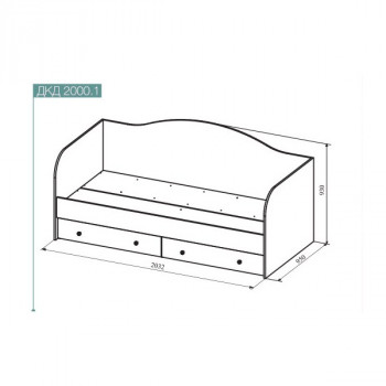 Кровать с ящиками ДКД 2000.1 Kiki в Оби - ob.mebel54.com | фото