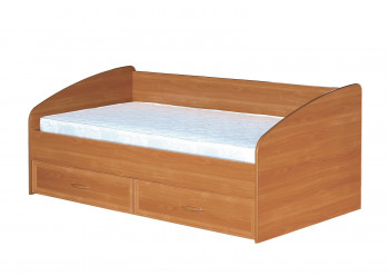 Кровать с ящиками с задней спинкой 900-1 без матраса Вишня Оксфорд в Оби - ob.mebel54.com | фото