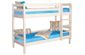 Кровать Соня вариант 9 двухъярусная с прямой лестницей Лаванда в Оби - ob.mebel54.com | фото