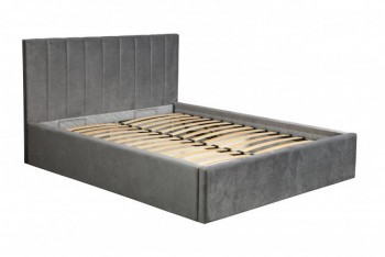 Кровать "Юнона" ш. 1600 (Н=1020мм) (ягуар грей) в Оби - ob.mebel54.com | фото