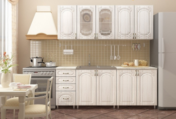 Кухонный гарнитур Лиза-1 (2,0м) (Белый/Сандал) в Оби - ob.mebel54.com | фото