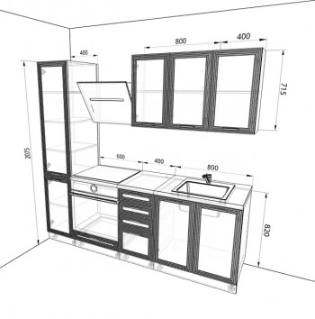 Кухонный гарнитур Виста в Оби - ob.mebel54.com | фото