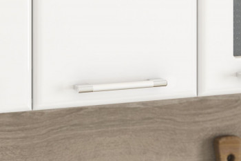 Кухонный гарнитур "Яна 1.6" белый/белый Кофе/зебрано в Оби - ob.mebel54.com | фото