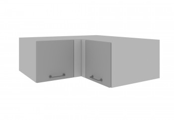 Лофт ГПГУ 1000 шкаф верхний горизонтальный угловой (Штукатурка белая/корпус Серый) в Оби - ob.mebel54.com | фото
