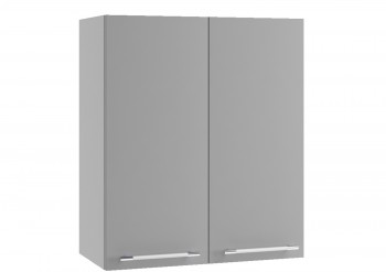 Лофт П 600 шкаф верхний с 2-мя фасадами (Штукатурка белая/корпус Серый) в Оби - ob.mebel54.com | фото