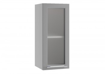 Лофт ПС 300 шкаф верхний со стеклом (Штукатурка белая/корпус Серый) в Оби - ob.mebel54.com | фото