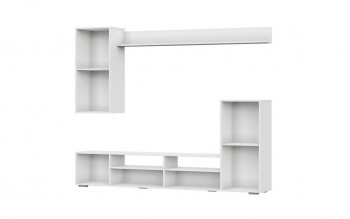 Мебель для гостиной МГС 4 (Белый/Белый глянец) в Оби - ob.mebel54.com | фото