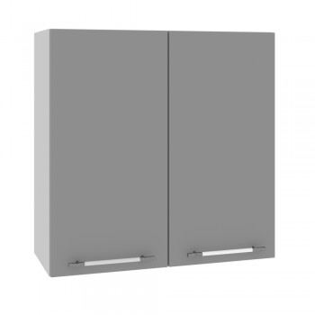 Мелисса П 700 шкаф верхний (Белый скин/корпус Серый) в Оби - ob.mebel54.com | фото