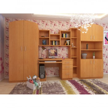 Детская Мишутка Комплект мебели (Вишня оксфорд) в Оби - ob.mebel54.com | фото