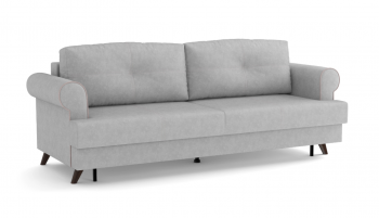 Оливер / диван - кровать 3-х местн. (еврокнижка) (велюр велутто серебряный 52 в Оби - ob.mebel54.com | фото
