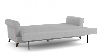 Оливер / диван - кровать 3-х местн. (еврокнижка) (велюр велутто серебряный 52 в Оби - ob.mebel54.com | фото