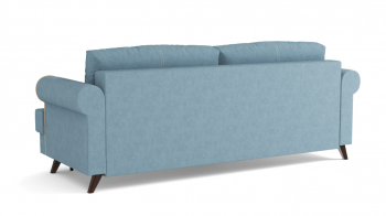 Оливер / диван - кровать 3-х местн. (еврокнижка) (велюр велутто серо-голубой в Оби - ob.mebel54.com | фото