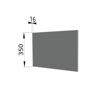 Панель торцевая (для шкафа горизонтального глубокого) ГПГ Гарда, Империя, Ройс (Серый Эмалит) в Оби - ob.mebel54.com | фото
