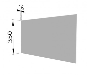 Панель торцевая (для шкафа горизонтального глубокого) ГПГ Ройс (Белый софт) в Оби - ob.mebel54.com | фото