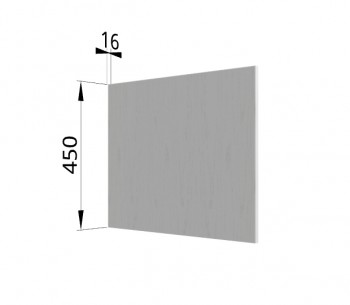 Панель торцевая (для шкафа горизонтального глубокого высокого) ГВПГ Капля (Белый) в Оби - ob.mebel54.com | фото