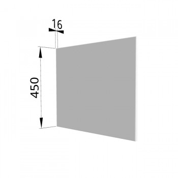 Панель торцевая (для шкафа горизонтального глубокого высокого) ГВПГ Ройс (Белый софт) в Оби - ob.mebel54.com | фото