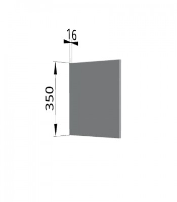 Панель торцевая (для шкафа горизонтального) ПГ Гарда, Империя, Ройс (Серый Эмалит) в Оби - ob.mebel54.com | фото