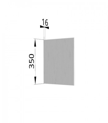Панель торцевая (для шкафа горизонтального) ПГ Капля (Белый) в Оби - ob.mebel54.com | фото