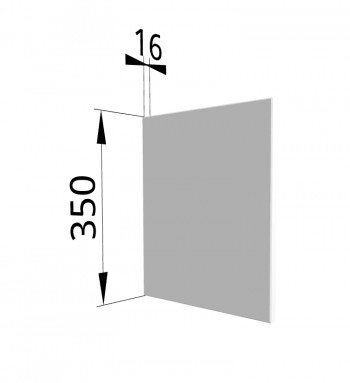 Панель торцевая (для шкафа горизонтального) ПГ Ройс (Белый софт) в Оби - ob.mebel54.com | фото