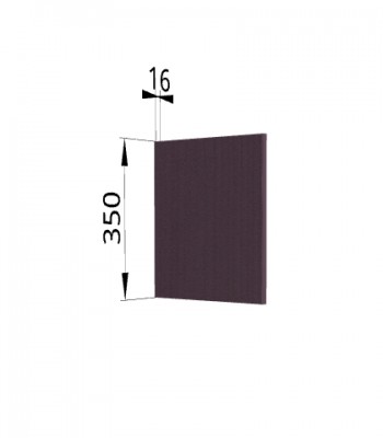 Панель торцевая (для шкафа горизонтального) ПГ Тито, Гарда (Пурпур) в Оби - ob.mebel54.com | фото