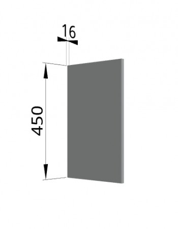 Панель торцевая (для шкафа горизонтального высокого) ВПГ Гарда, Империя, Ройс (Серый Эмалит) в Оби - ob.mebel54.com | фото