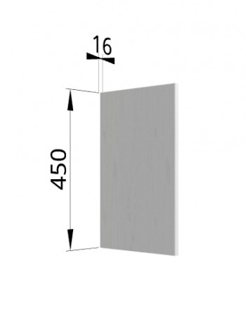 Панель торцевая (для шкафа горизонтального высокого) ВПГ Капля (Белый) в Оби - ob.mebel54.com | фото