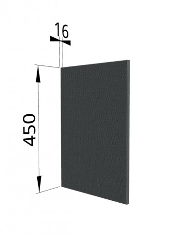 Панель торцевая (для шкафа горизонтального высокого) ВПГ Квадро (Железо) в Оби - ob.mebel54.com | фото