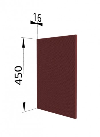 Панель торцевая (для шкафа горизонтального высокого) ВПГ Квадро (Красная кожа) в Оби - ob.mebel54.com | фото