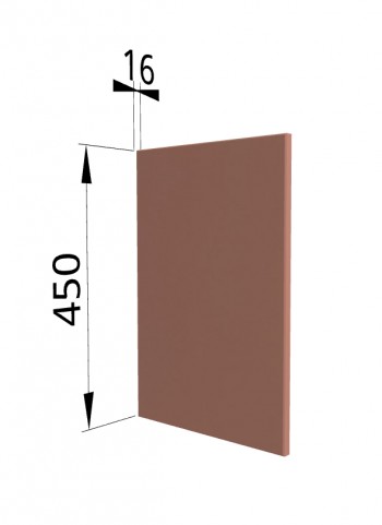 Панель торцевая (для шкафа горизонтального высокого) ВПГ Квадро (Персик софт) в Оби - ob.mebel54.com | фото