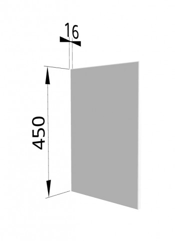Панель торцевая (для шкафа горизонтального высокого) ВПГ Ройс (Белый софт) в Оби - ob.mebel54.com | фото