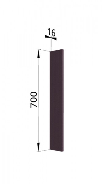 Панель торцевая (для шкафа торцевого верхнего) ПТ 400 Тито, Гарда (Пурпур) в Оби - ob.mebel54.com | фото