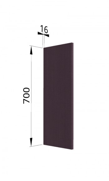 Панель торцевая (для шкафа верхнего) П Тито, Гарда (Пурпур) в Оби - ob.mebel54.com | фото