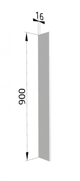 Панель торцевая (для шкафа верхнего торцевого высокого) ВПТ 400 Капри (Липа пепел) в Оби - ob.mebel54.com | фото