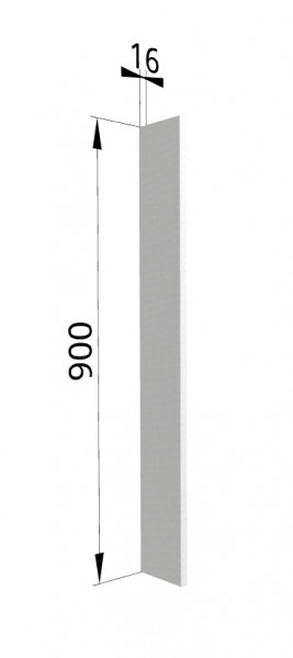 Панель торцевая (для шкафа верхнего торцевого высокого) ВПТ 400 Ройс (Графит софт) в Оби - ob.mebel54.com | фото