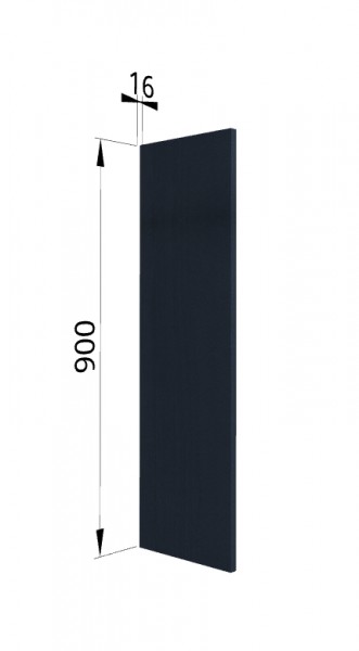 Панель торцевая (для шкафа верхнего высокого) ВП Тито, Гарда (Индиго) в Оби - ob.mebel54.com | фото