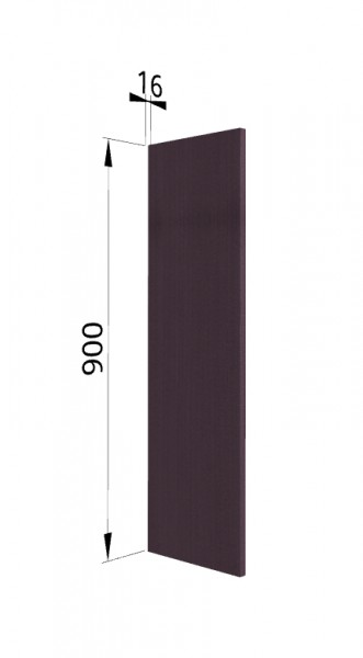 Панель торцевая (для шкафа верхнего высокого) ВП Тито, Гарда (Пурпур) в Оби - ob.mebel54.com | фото