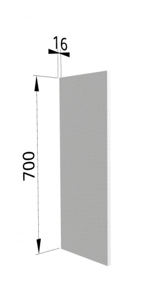 Панель торцевая (для шкафа верхнего высотой 700 мм) П Мелисса (Бежевый скин) в Оби - ob.mebel54.com | фото