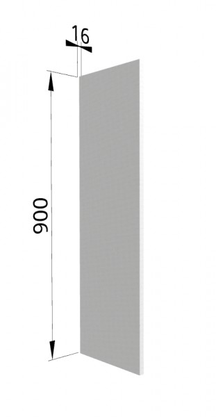 Панель торцевая (для шкафа верхнего высотой 900 мм) ВП Мелисса (Бежевый скин) в Оби - ob.mebel54.com | фото
