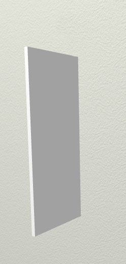 Панель торцевая П Капля (для шкафа верхнего) Белый в Оби - ob.mebel54.com | фото