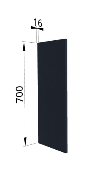 Панель торцевая П Квадро (для шкафа верхнего) Черника в Оби - ob.mebel54.com | фото