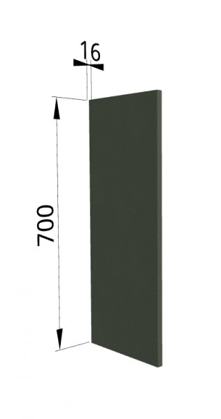 Панель торцевая П Квадро (для шкафа верхнего) Оливково-зеленый в Оби - ob.mebel54.com | фото