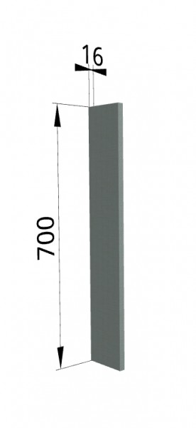 Панель торцевая ПТ 400 Квадро (для шкафа торцевого верхнего) Нарцисс в Оби - ob.mebel54.com | фото