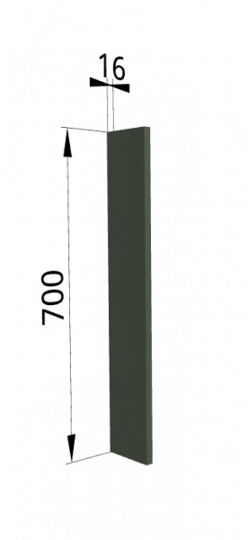 Панель торцевая ПТ 400 Квадро (для шкафа торцевого верхнего) Оливково-зеленый в Оби - ob.mebel54.com | фото