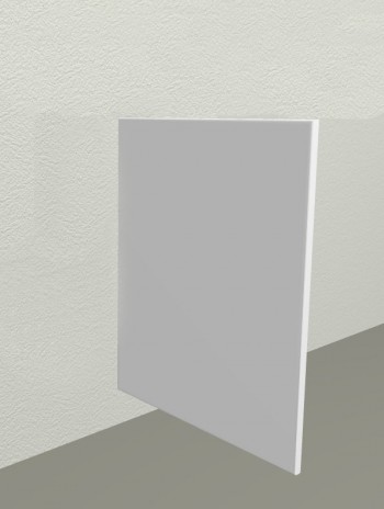 Панель торцевая С Капля (для шкафов нижних) Белый в Оби - ob.mebel54.com | фото
