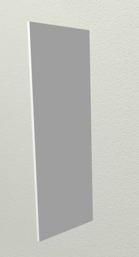 Панель торцевая ВП Капля (для шкафа верхнего высокого) Белый в Оби - ob.mebel54.com | фото