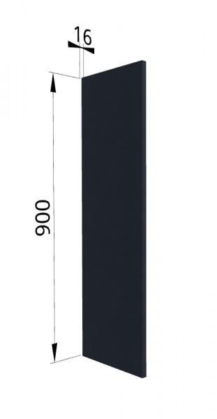 Панель торцевая ВП Квадро (для шкафа верхнего высокого) Черника в Оби - ob.mebel54.com | фото